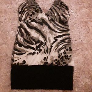 Animal print halter top